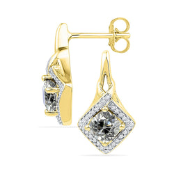 2 Karat Diamant Ohrringe in 14K Gelbgold