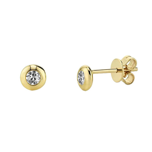 Antik-Kissen-Schliff Diamant Ring in 14K Gelbgold – Hauptansicht