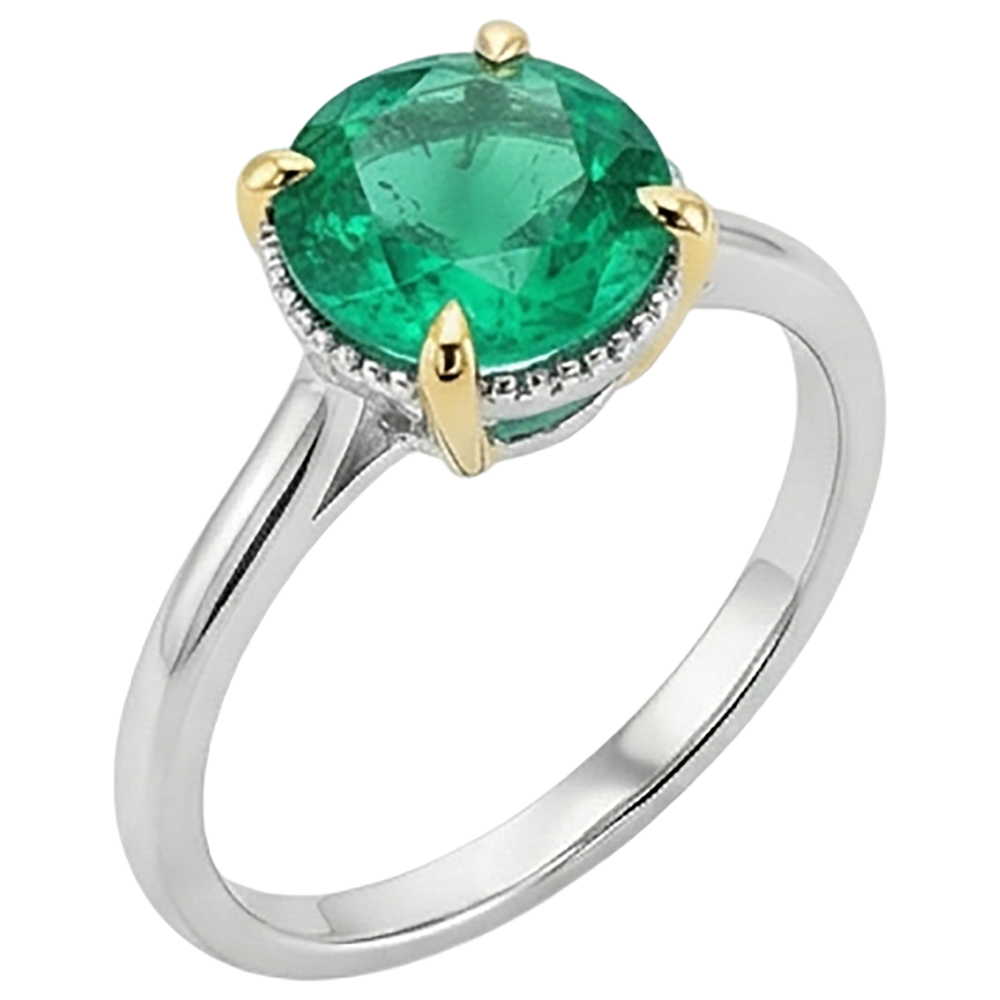 Handgefertigter Farbstein-Ring 2,50 Karat – Profilansicht
