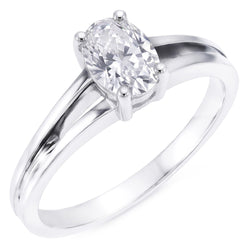 Zeitloser Edler Diamant Solitär-Ring 3 Karat – 14K Weißgold |
