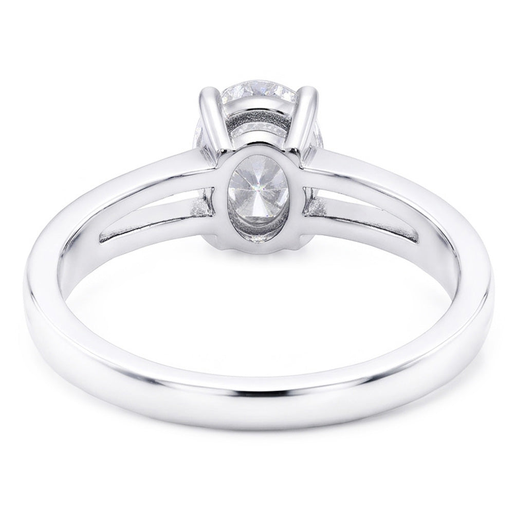 Zeitloser Edler Diamant Solitär-Ring 3 Karat – 14K Weißgold |