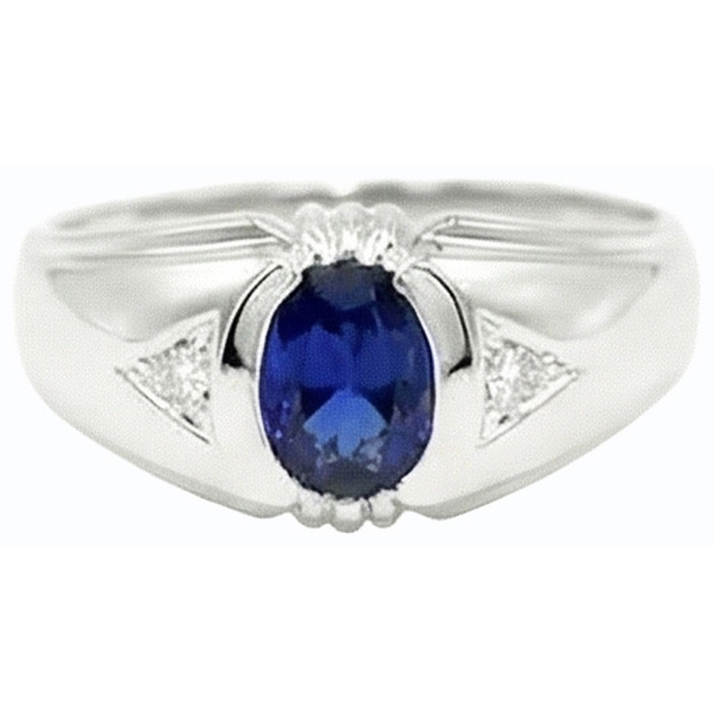 echter oval diamant 1.25Karat ring Profilansicht