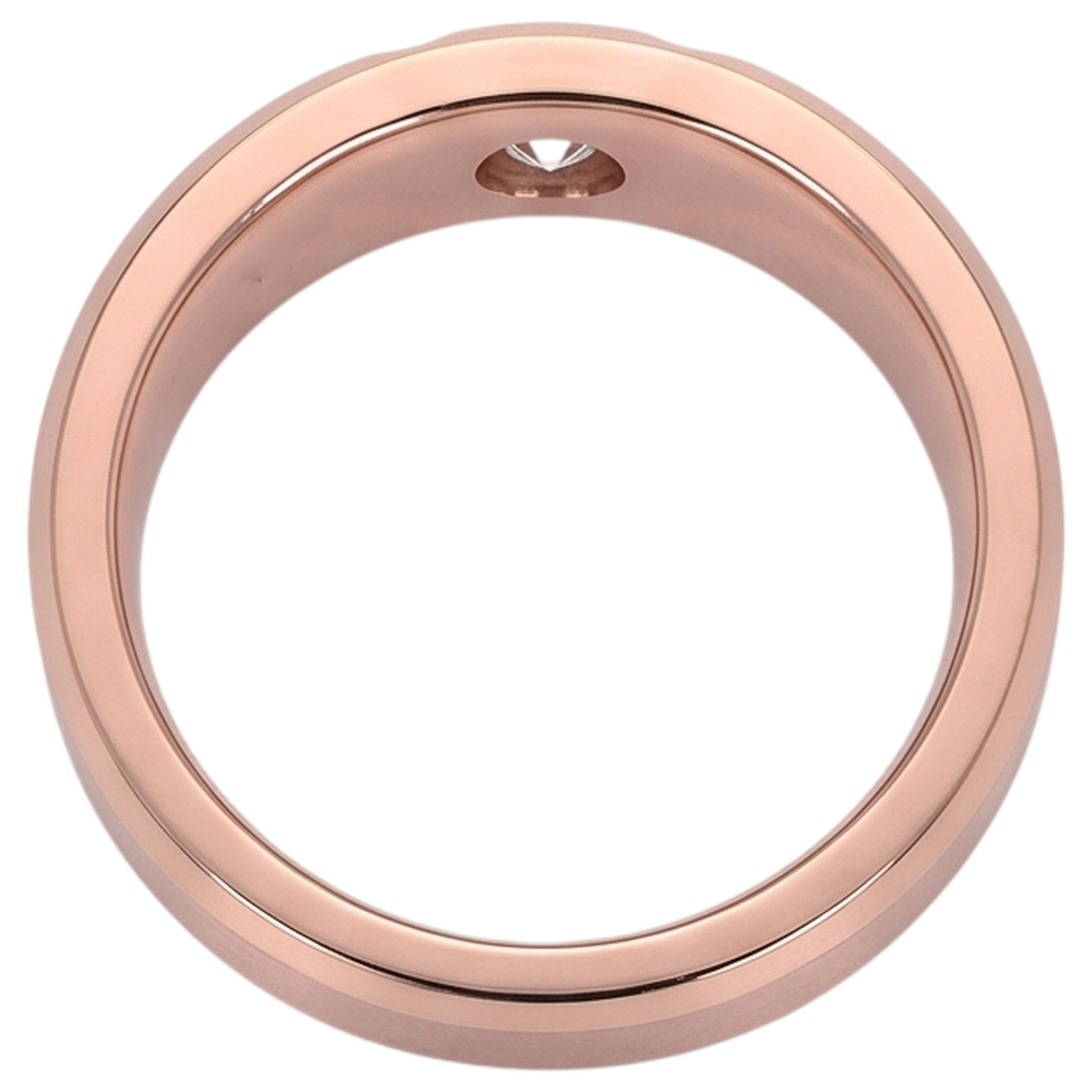 Zigeuner-Natürliche Diamant Herrenring Mit Satin-Finish, 0,25 Karat Roségold, 14 Karat