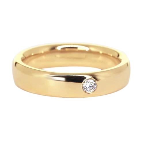 Zigeuner-Natürliche Diamant Band 0,25 Karat Gelbgold 14K Herrenring