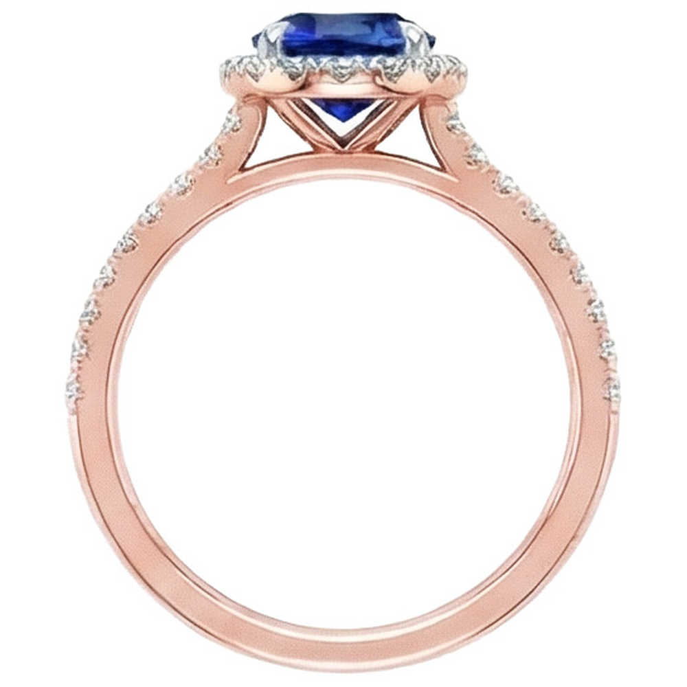 echter round diamant 2Karat ring auf Weiß