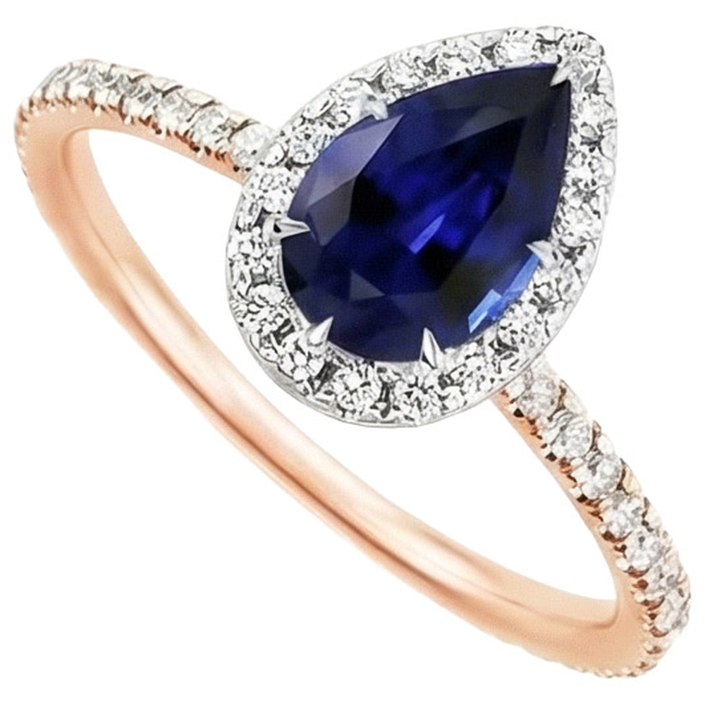 echter round diamant 6Karat ring Seitenansicht