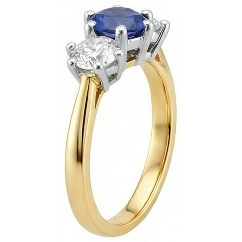 echter round diamant 3.50Karat ring Profilansicht