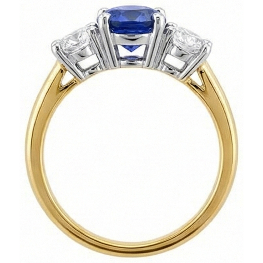 echter round diamant 3.50Karat ring auf Weiß