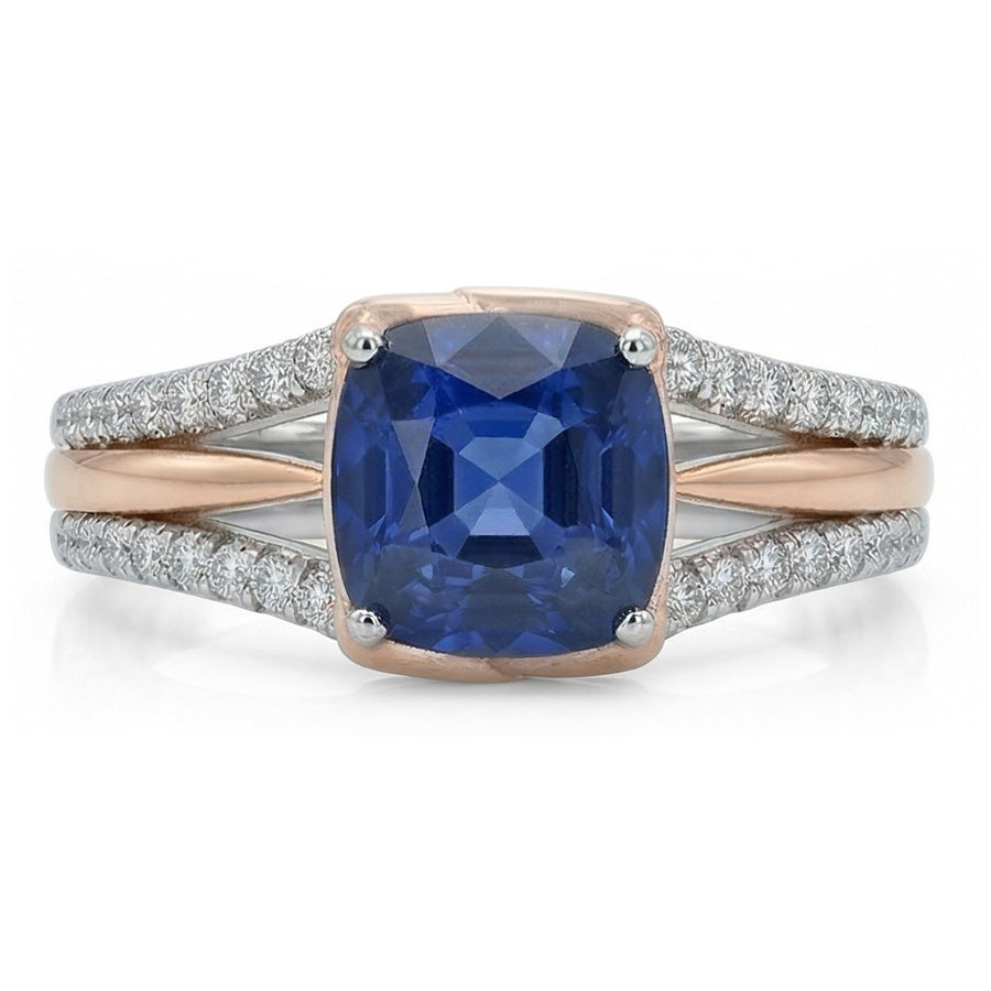 echter round diamant 2.50Karat ring Detailansicht