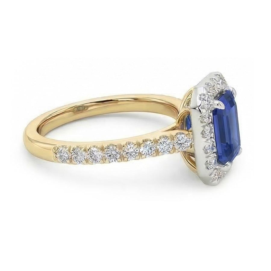 echter round diamant 3Karat ring Draufsicht