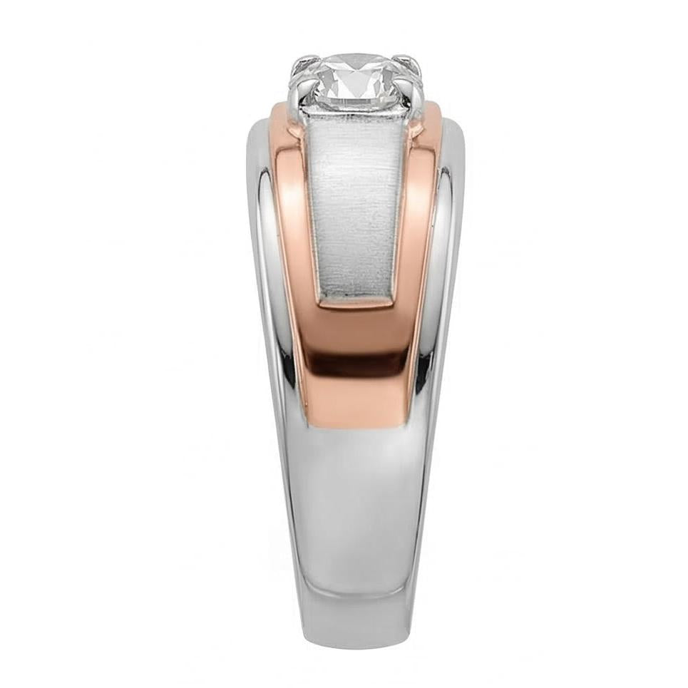 echter round diamant 1Karat ring Draufsicht