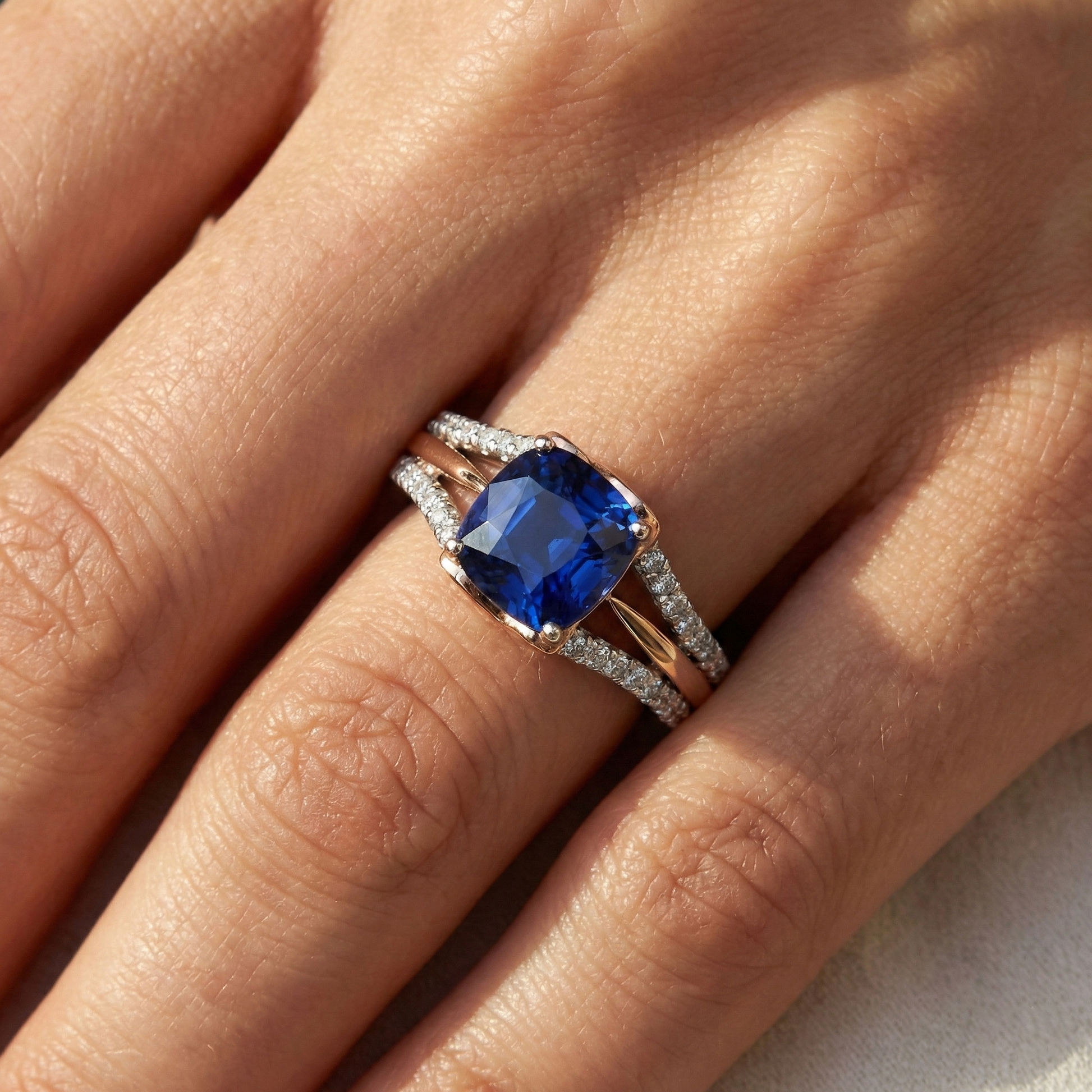 echter round diamant 2.50Karat ring Seitenansicht