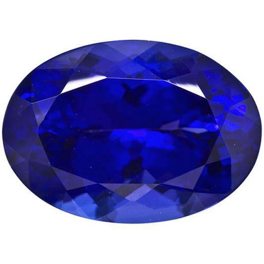 Oval-Schliff Violetter Tansanit Ring in Gold – Hauptansicht