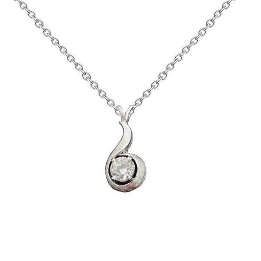 echter round diamant 2Karat anhänger Vorderansicht