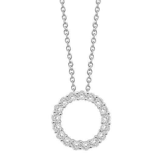 echter round diamant 2.50Karat anhänger Vorderansicht
