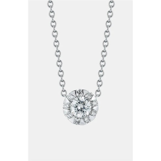 echter round diamant 2.85Karat anhänger Vorderansicht