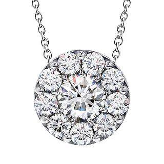 echter round diamant 4.25Karat anhänger Vorderansicht