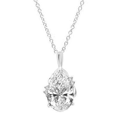 echter round diamant 2.70Karat anhänger Vorderansicht