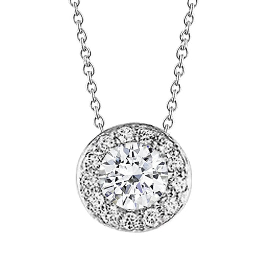 echter round diamant 2.5Karat anhänger Vorderansicht