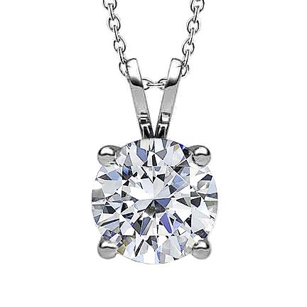 echter round diamant 2.50Karat anhänger Vorderansicht