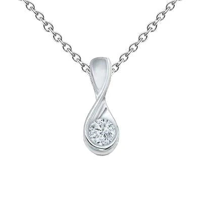 echter round diamant 1Karat anhänger Vorderansicht