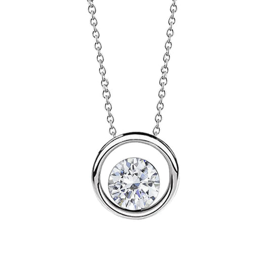 echter round diamant 1.25Karat anhänger Vorderansicht