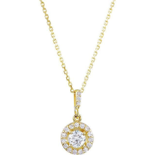echter round diamant 1.45Karat anhänger Vorderansicht
