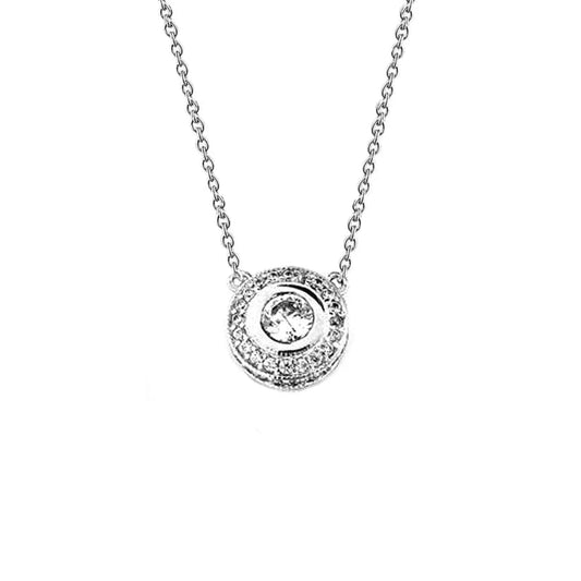 echter round diamant 2Karat anhänger Vorderansicht