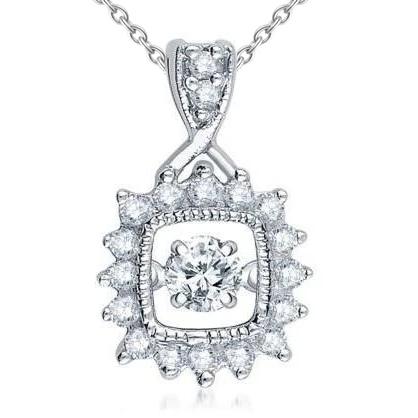 echter round diamant 3Karat anhänger Vorderansicht