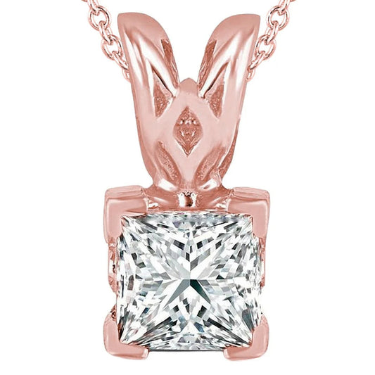 echter princess diamant 2Karat anhänger Vorderansicht