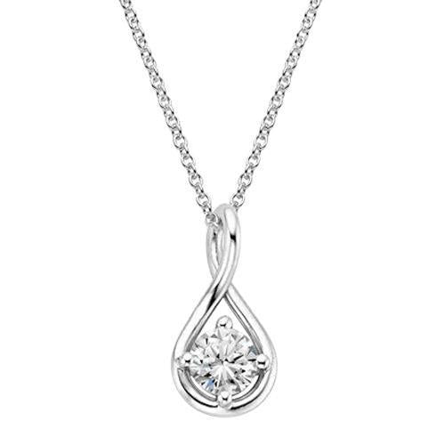 echter round diamant 1.5Karat anhänger Vorderansicht