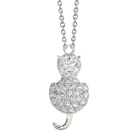 Katzenförmiger Natürliche Diamant-Anhänger Rund & Kissen Old Miner 2.50 Karat