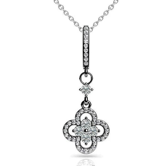 echter round diamant 0.91Karat anhänger Vorderansicht