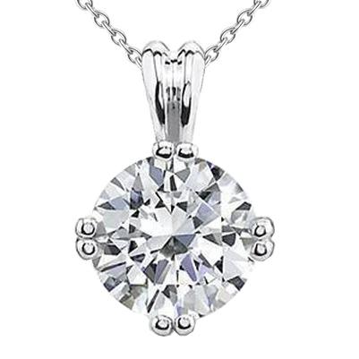 echter round diamant 3.25Karat anhänger Vorderansicht