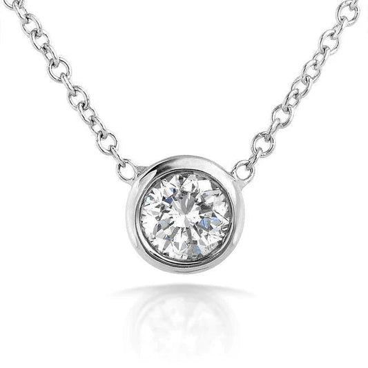 echter round diamant 2Karat anhänger Vorderansicht