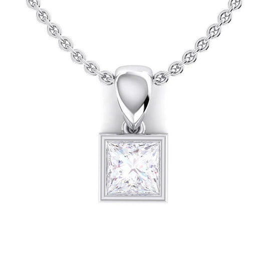 echter princess diamant 2.15Karat anhänger Vorderansicht