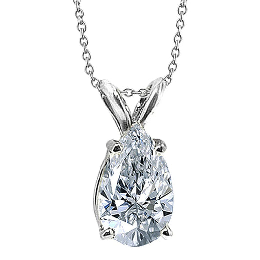 echter round diamant 4Karat anhänger Vorderansicht