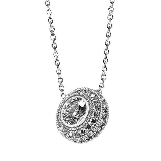 echter round diamant 2.5Karat anhänger Vorderansicht