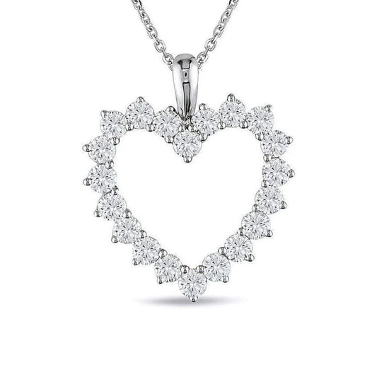 echter round diamant 5Karat anhänger Vorderansicht
