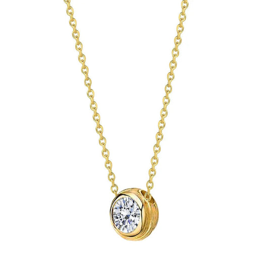 echter round diamant 2Karat anhänger Vorderansicht