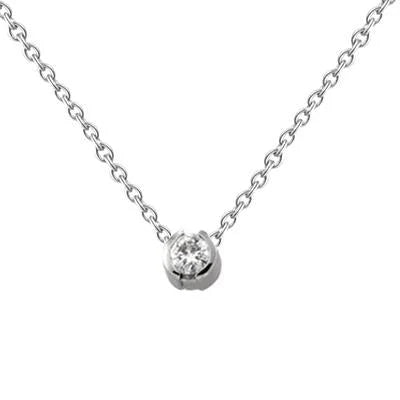 echter round diamant 1Karat anhänger Vorderansicht