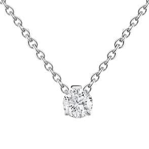 Solitär-Echte Diamant-Anhänger 0,40 Ct. Schmuck Weißgold 14K