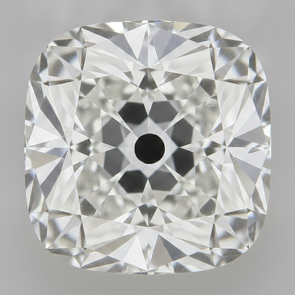 Antiker Old Mine Kissenschliff aus der Erde gewonnener echter 5 Karat F VS1 loser Diamant