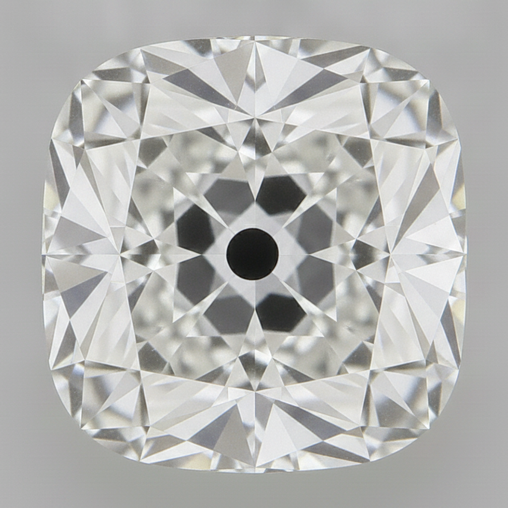 Antiker Old Mine Kissenschliff aus der Erde gewonnener echter 5 Karat F VS1 loser Diamant