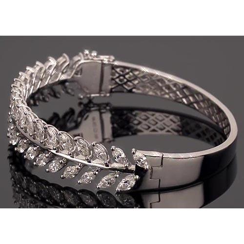 Damen Armreif Natürliche Diamant Marquise Prong Set 12.60 Karat