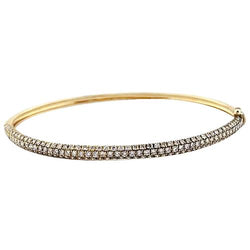 Damen Echt Diamant Armreif 4,50 Karat Gelbgold 14K Schmuck Neu