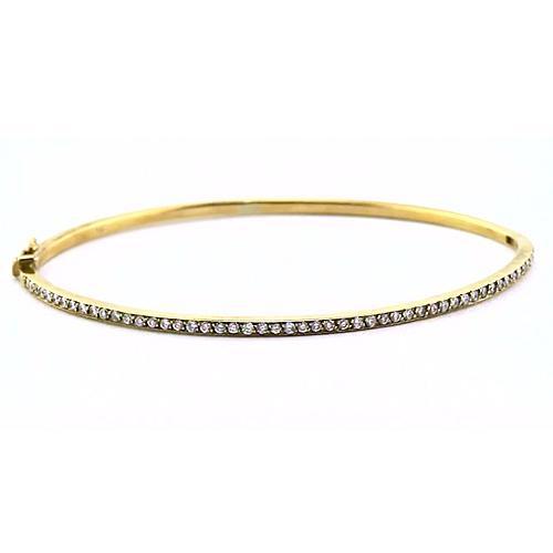 Echt Diamant Damen Armreif 2 Karat Gelbgold 14K Schmuck