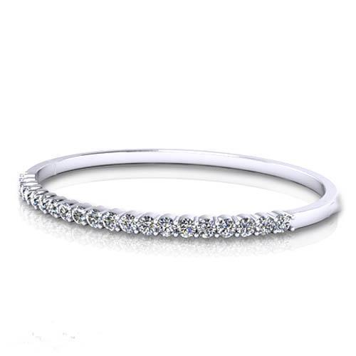 Echt Diamant Damenarmband 4 Karat 14K Weißgold