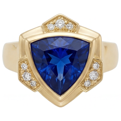 Erdgewonnener VVS Blauer Saphir Edelschmuck 5,5 Karat