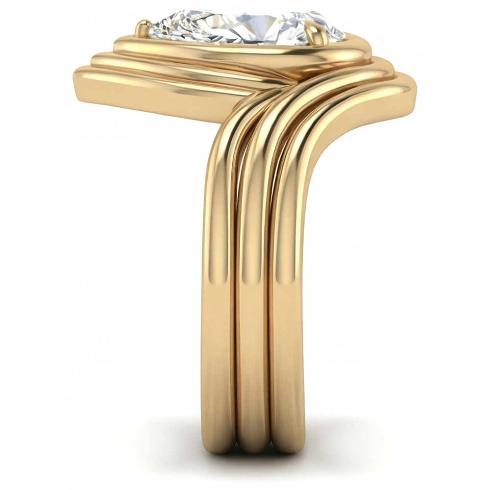 Handgemachter Einzelstein-Ring 2,50 Karat – Draufsicht